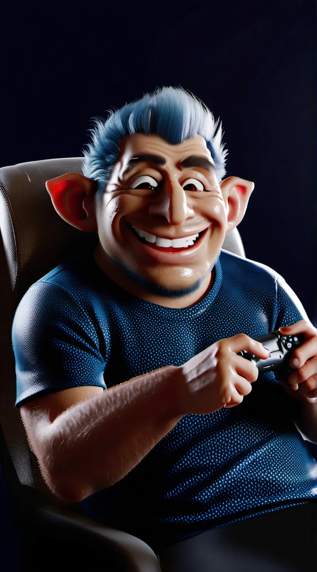 ai character: troll face meme background