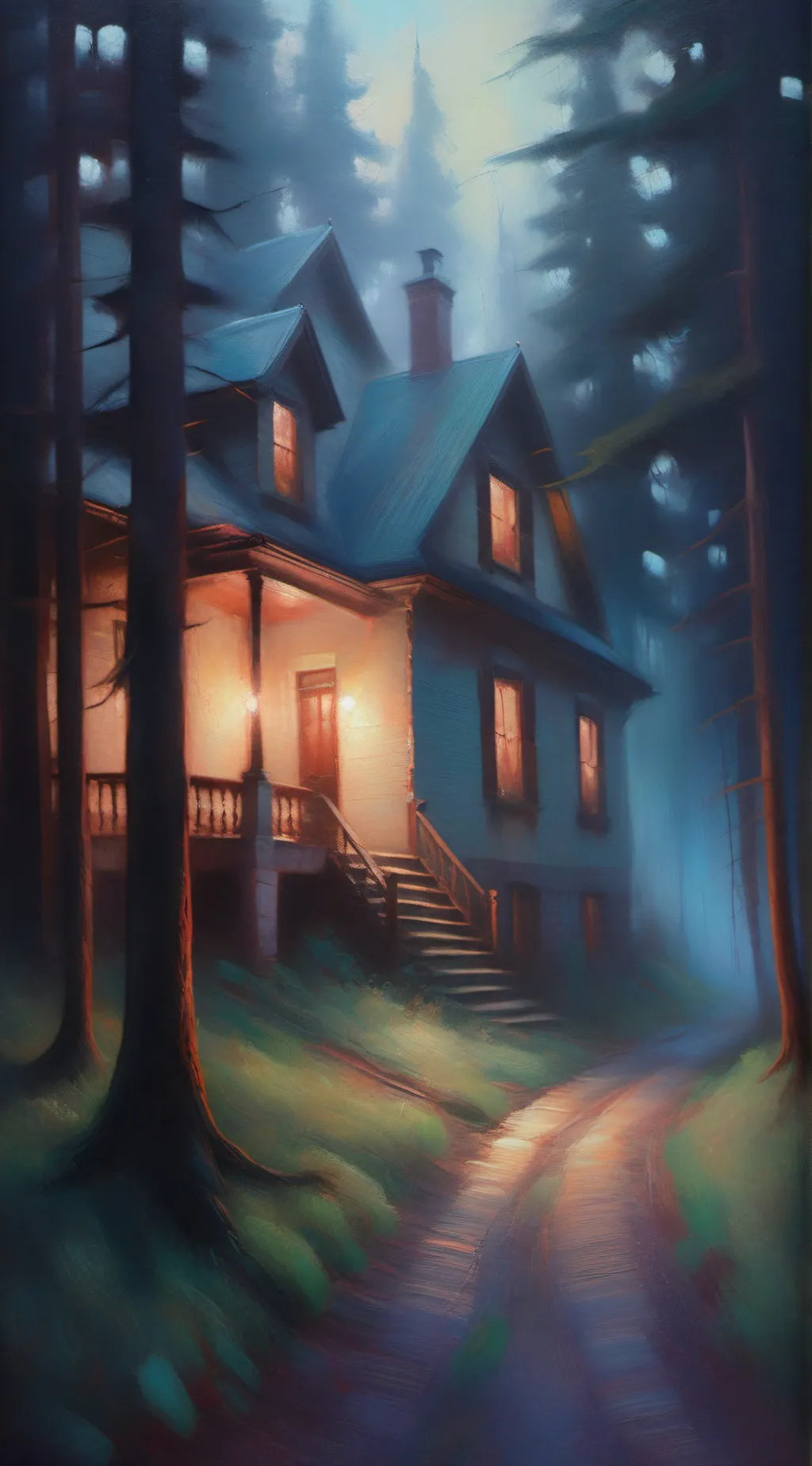 ai character: creepypastas house background