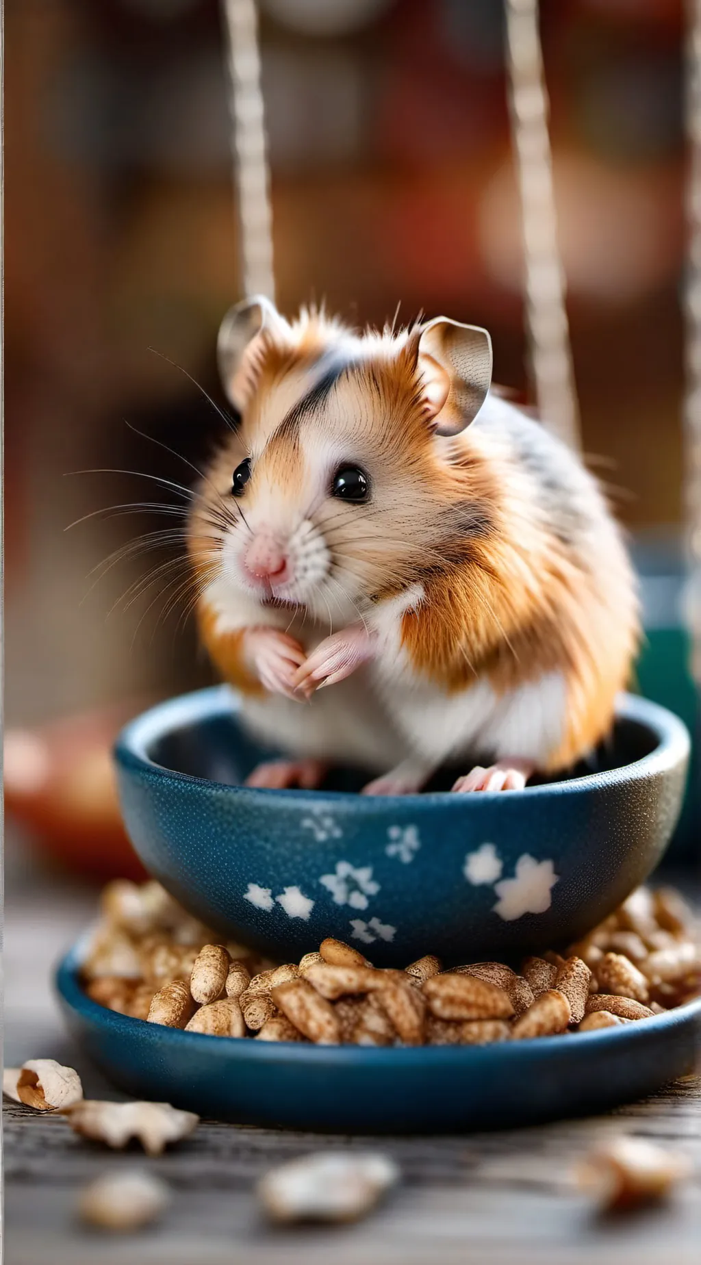 ai character: nugget the hamster background