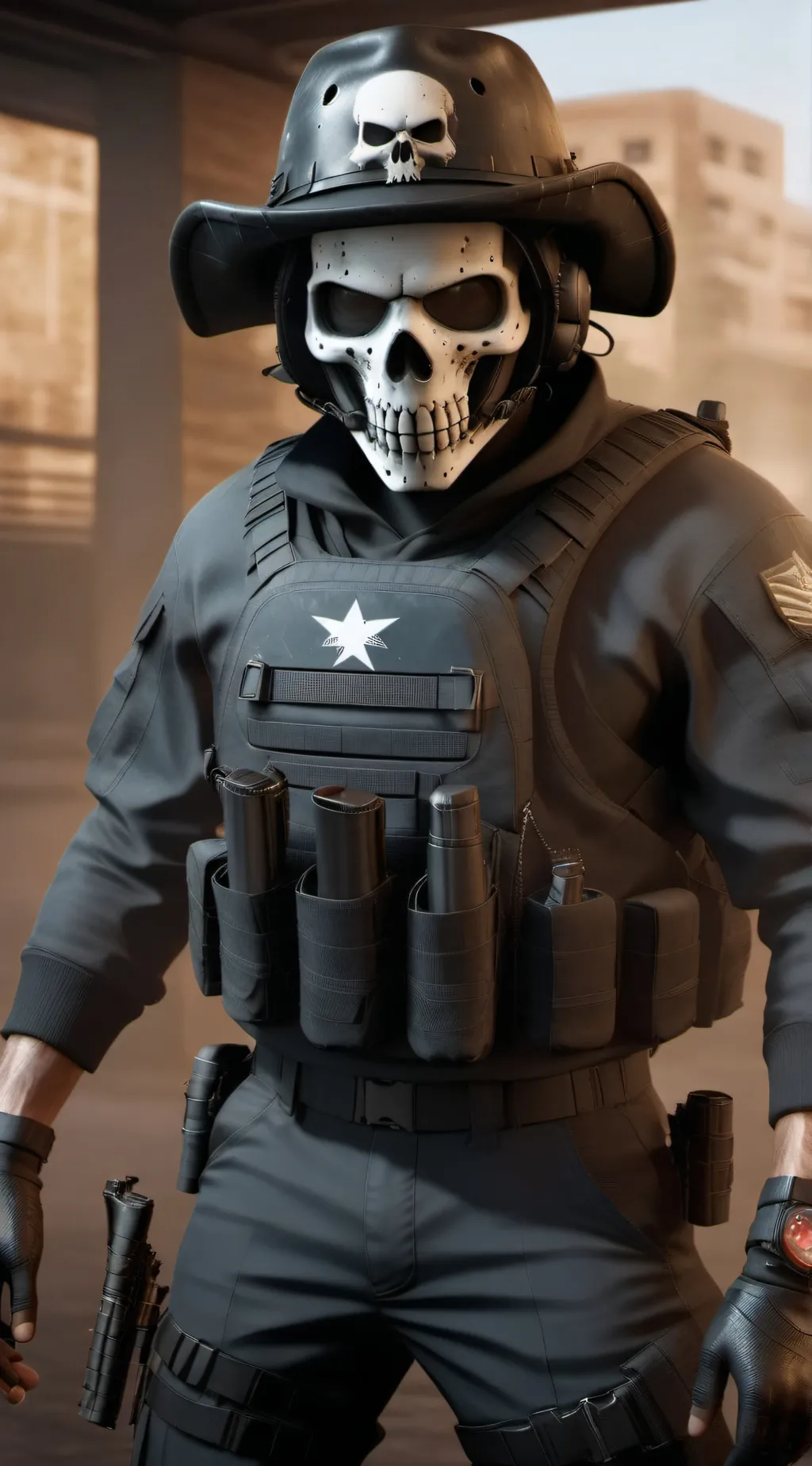 ai character: |Ghost| background