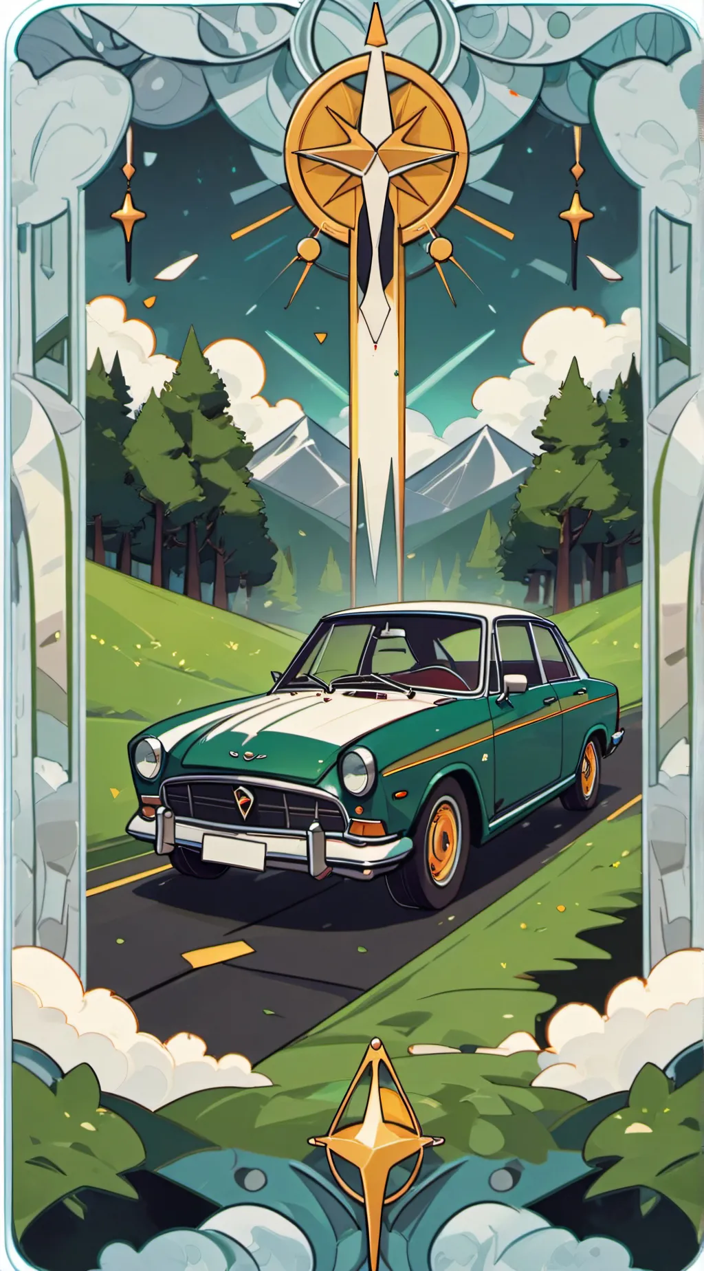 ai character: Long drive background