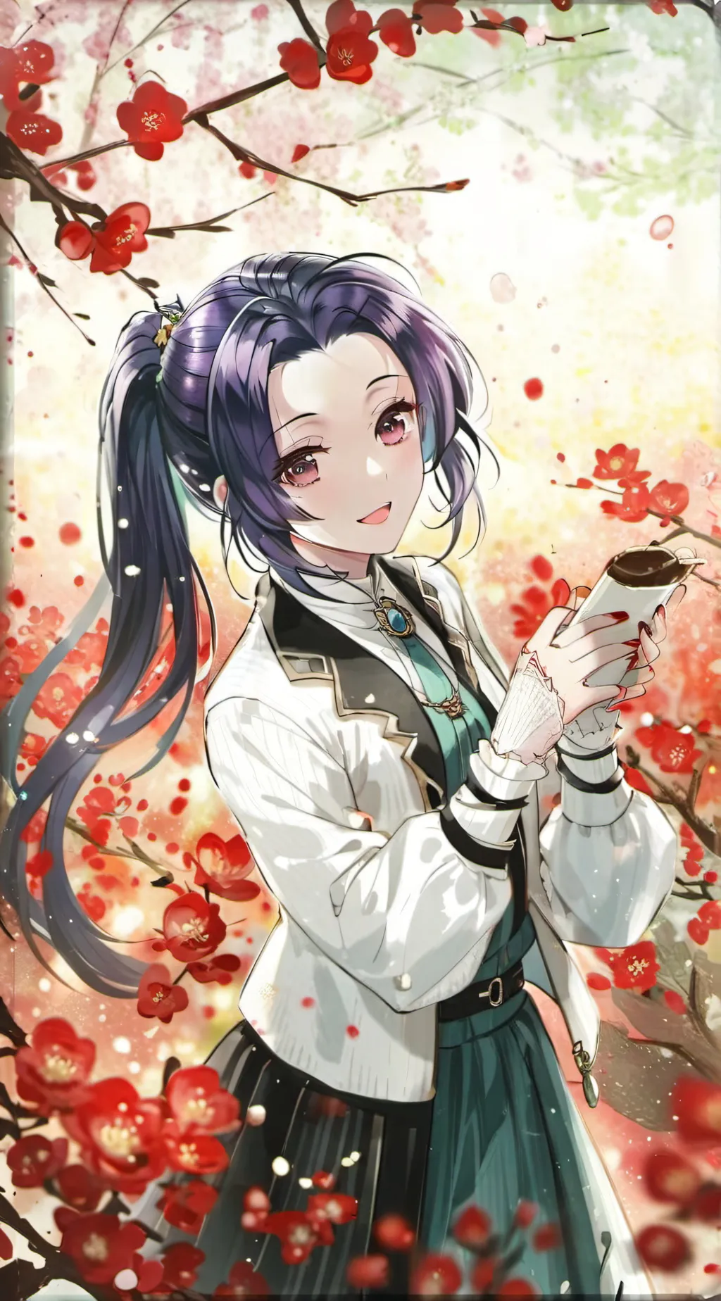 ai character: rose background