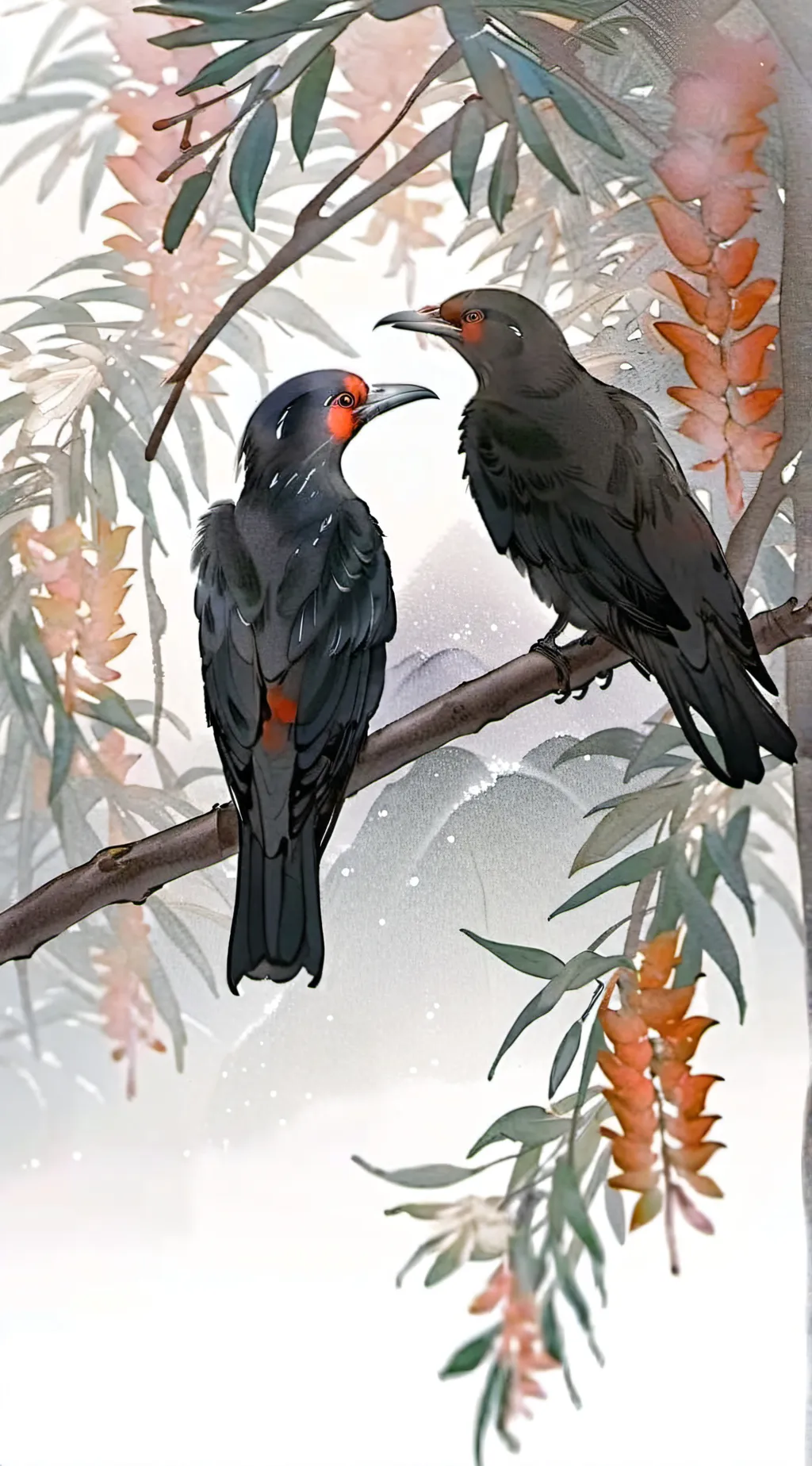 ai character: Kawai O'o Bird background