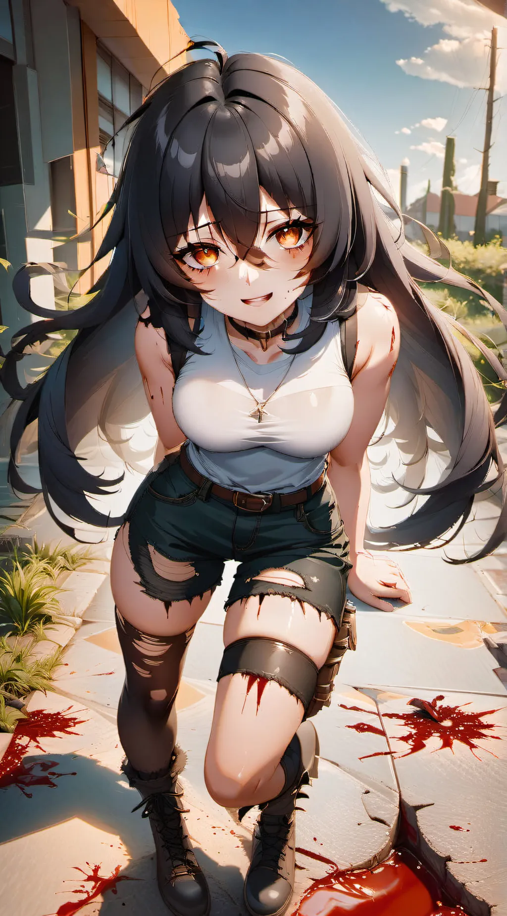 ai character: zombie apocalypse  background