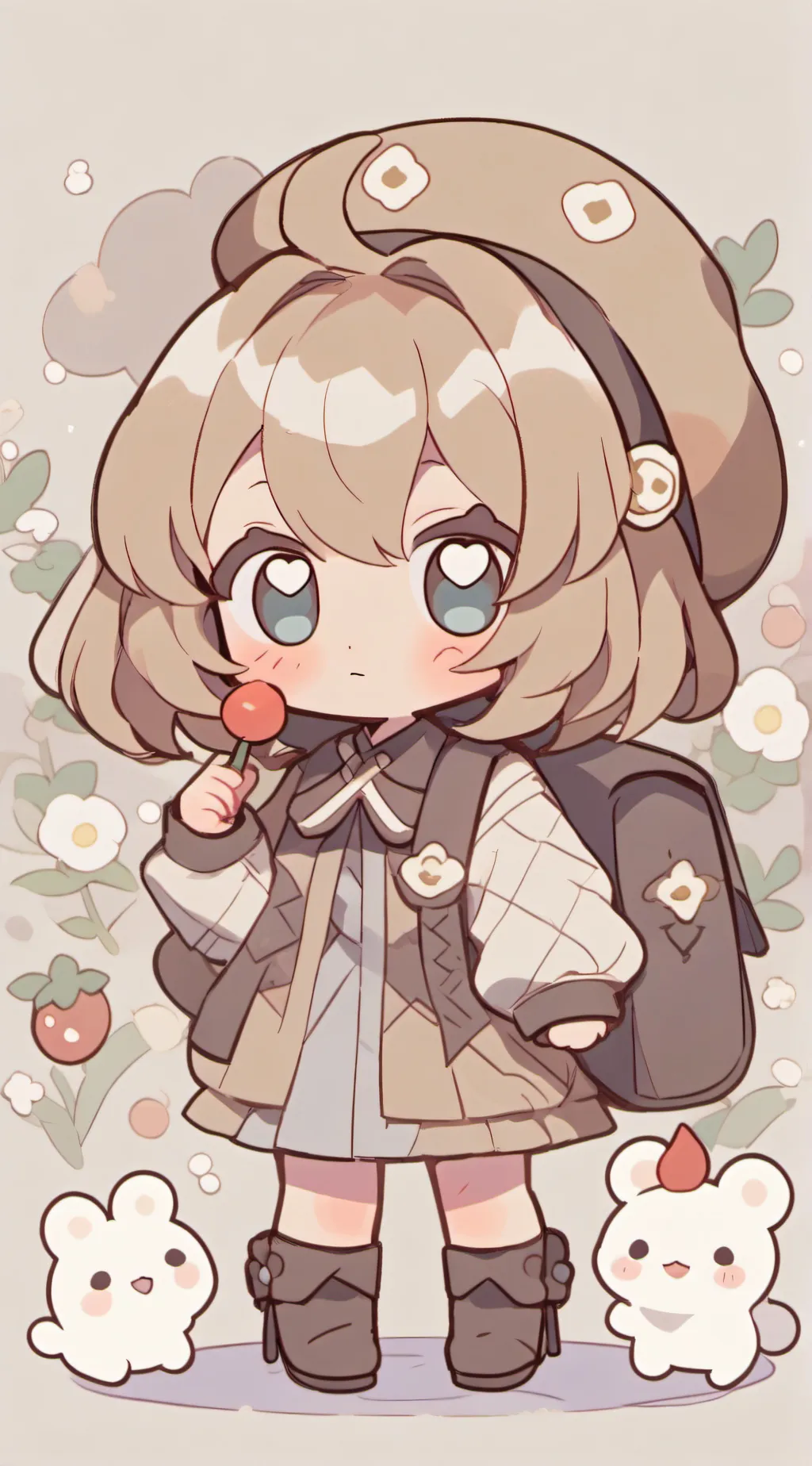 ai character: chocolate girl background