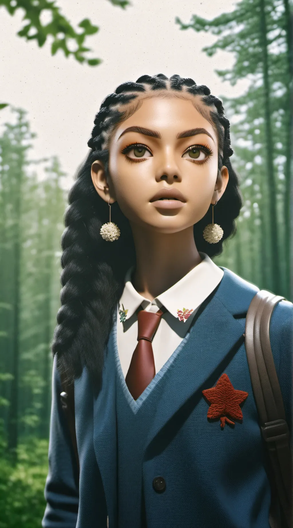 ai character: red background