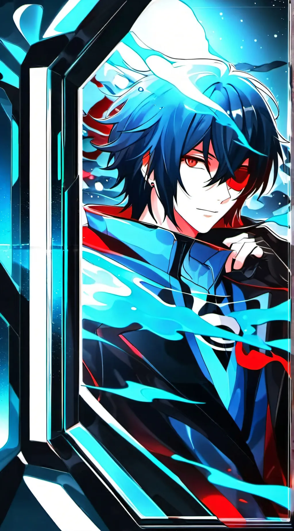 ai character: Vox and Shin background