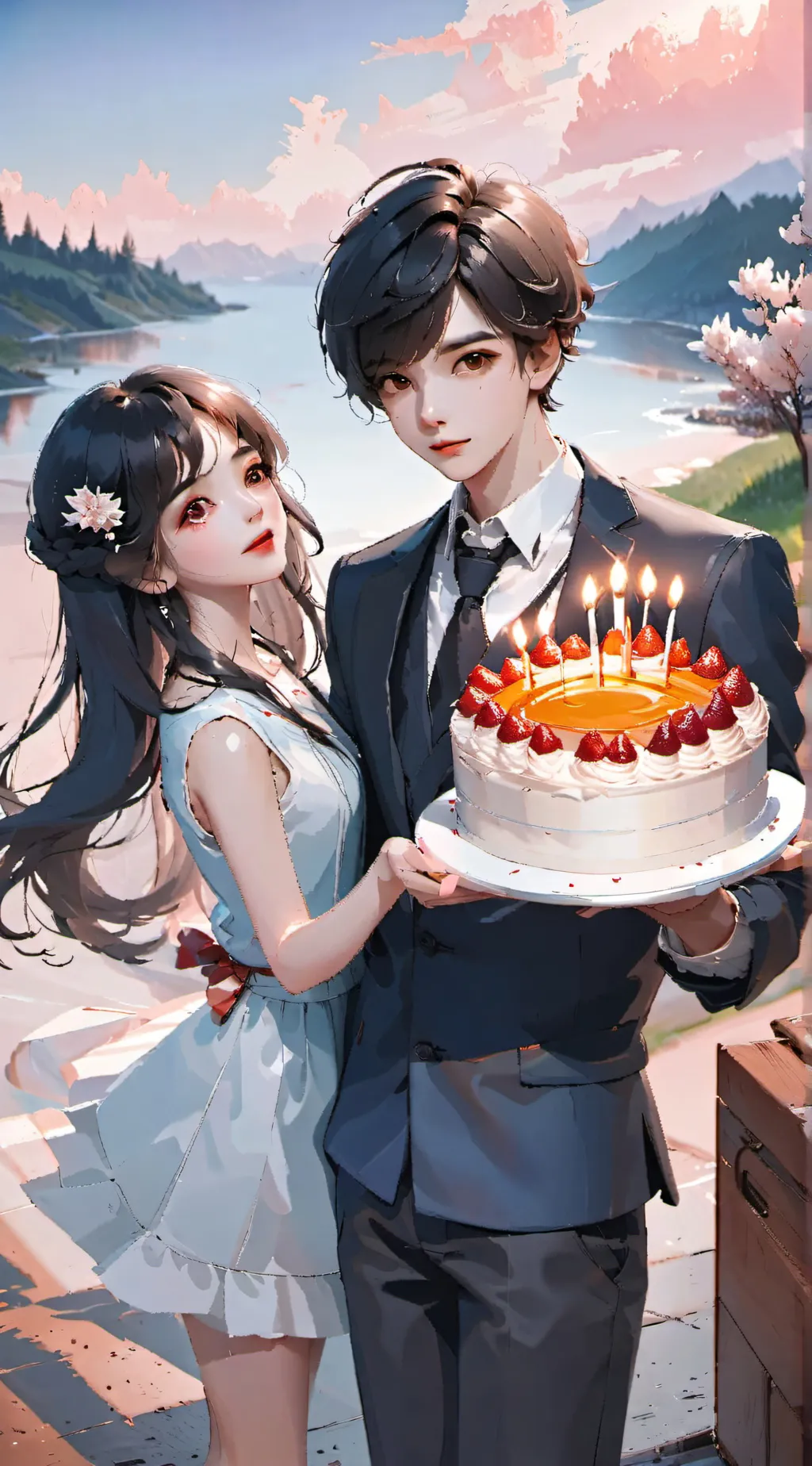 ai character: Mha Birthday  background