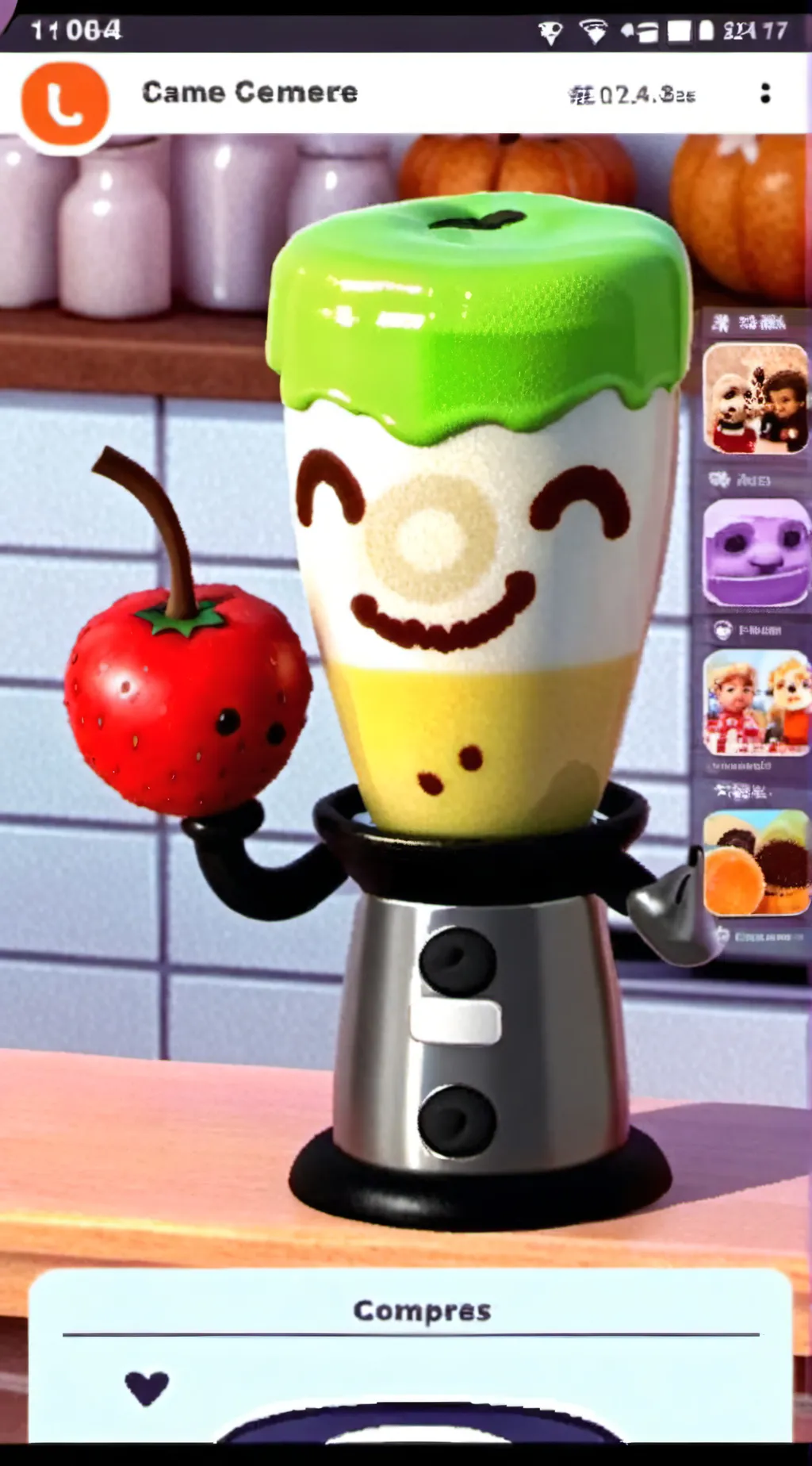 ai character: cute blender background