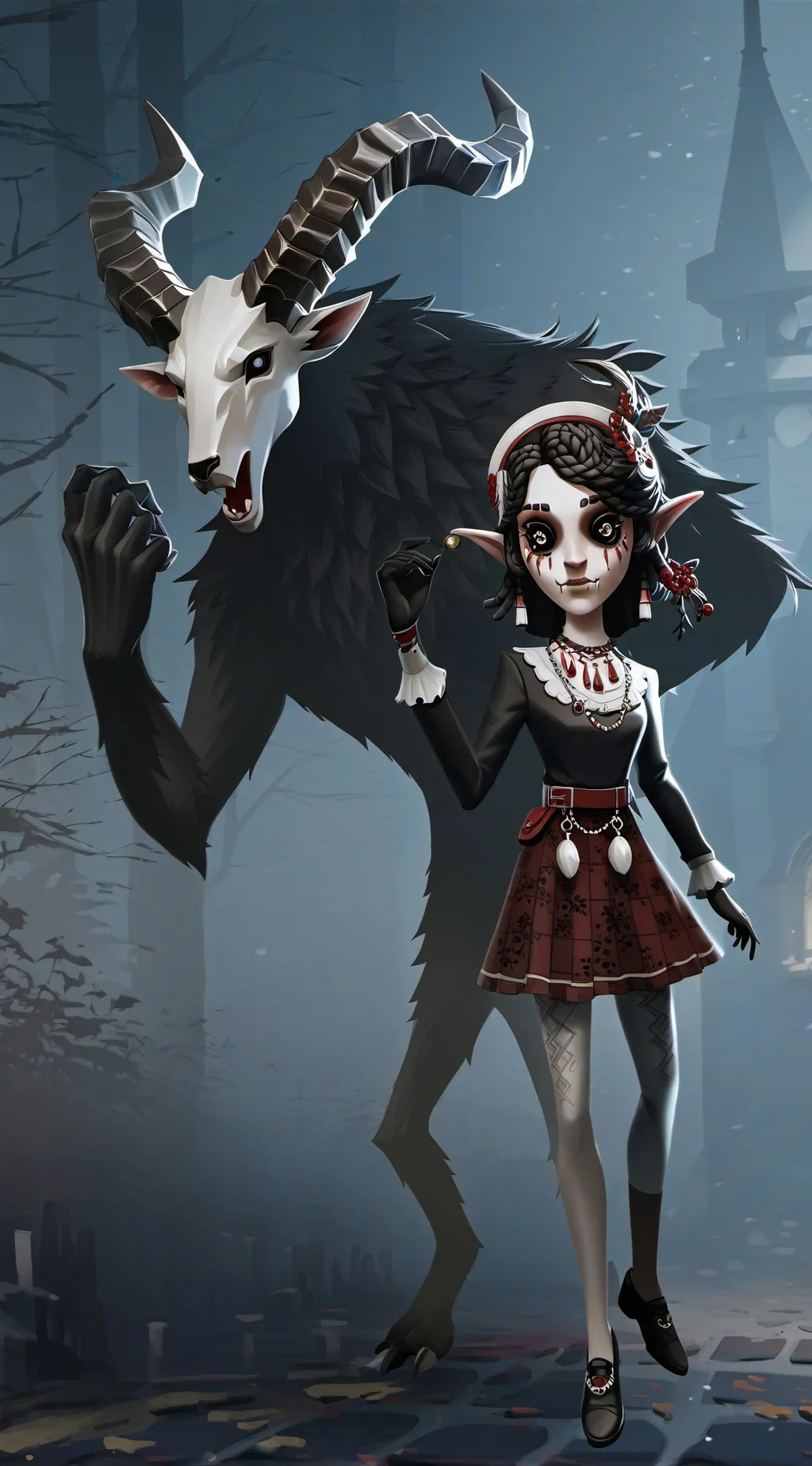 ai character: Wendigo Girl background