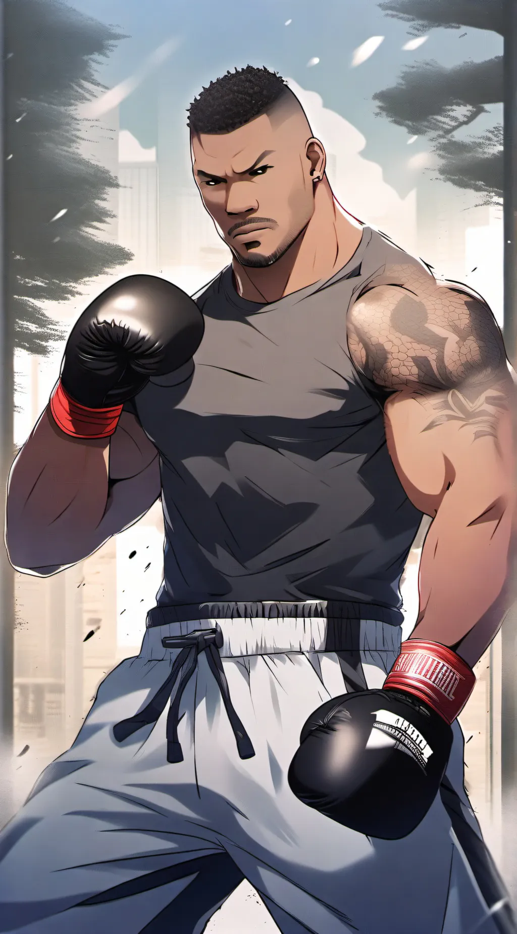 ai character: Puncher god background