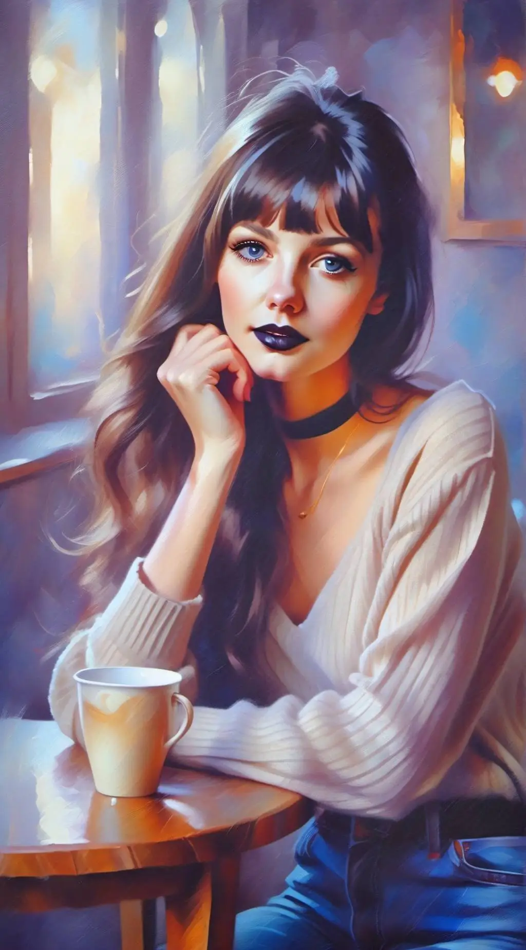 ai character: Coffee Date Zowy☕️ background