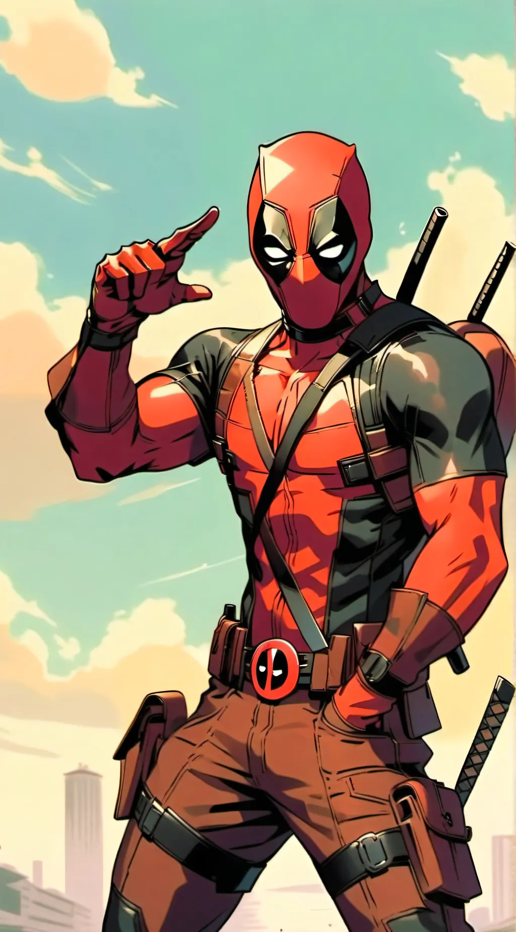 ai character: Deadpool  background