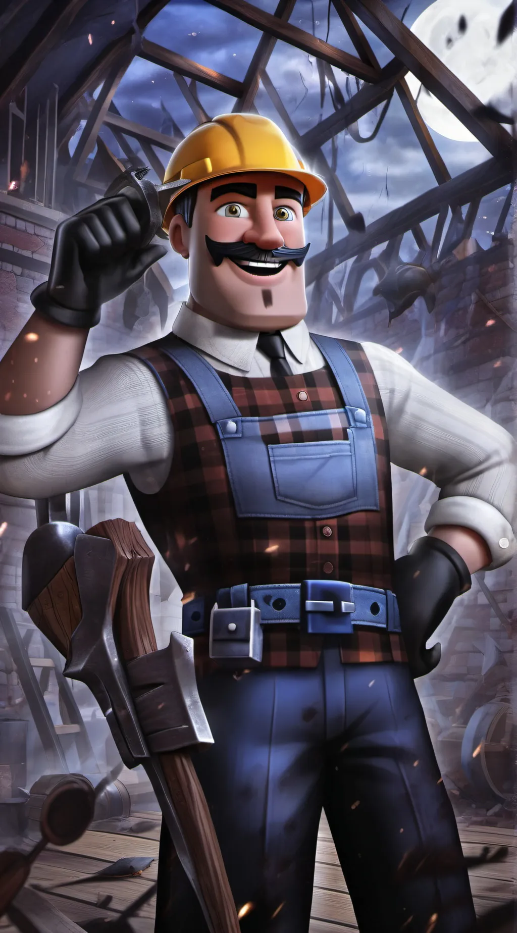 ai character: evil bob the build background