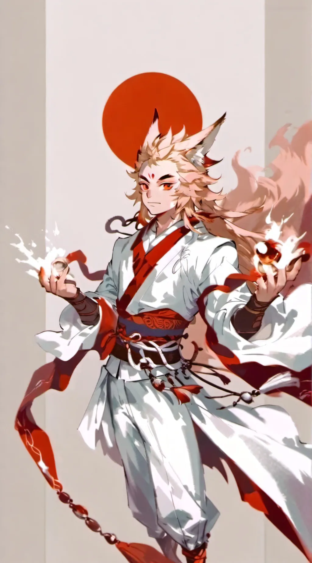 ai character: Rengoku fox  background