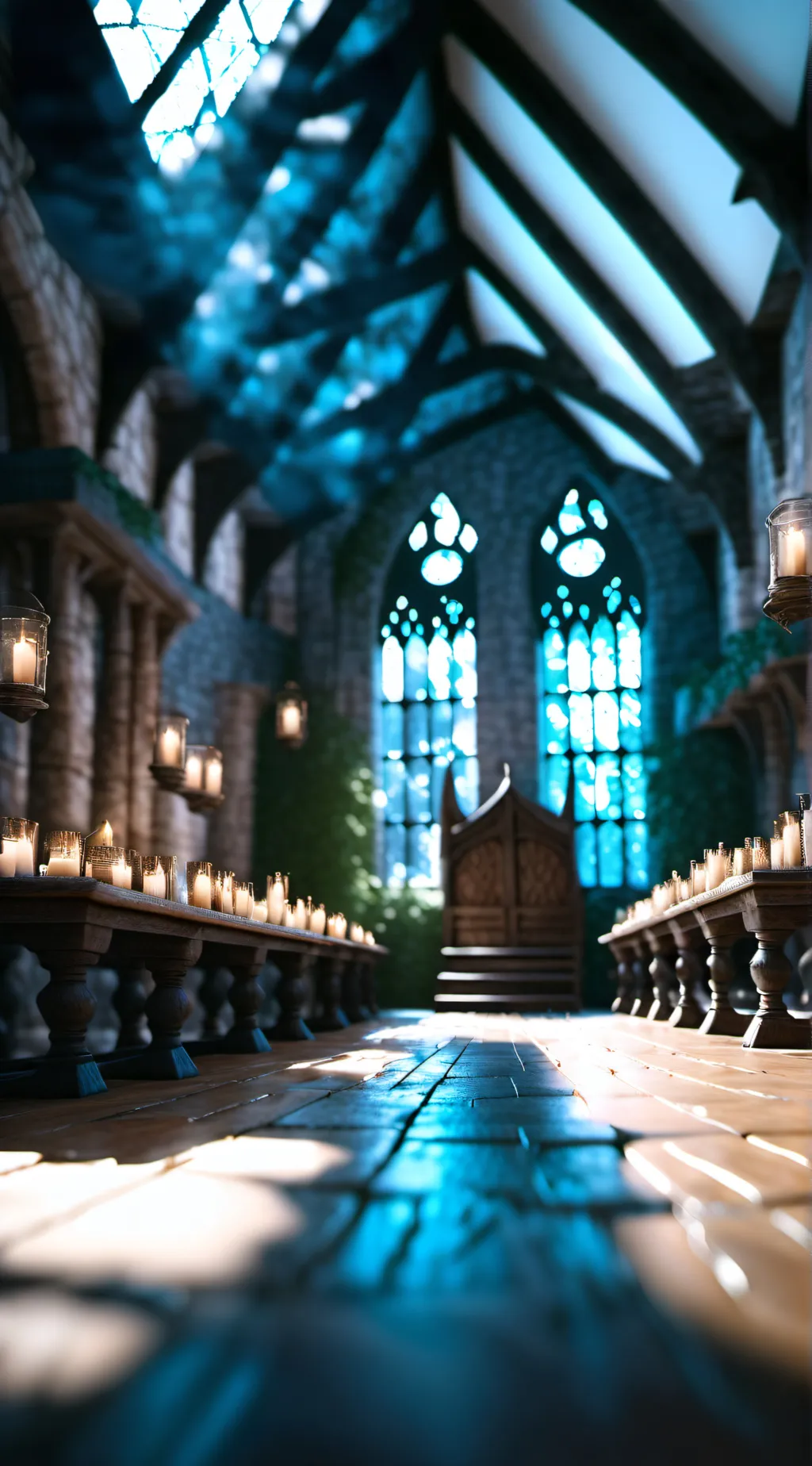 ai character: THE GREAT HALL background