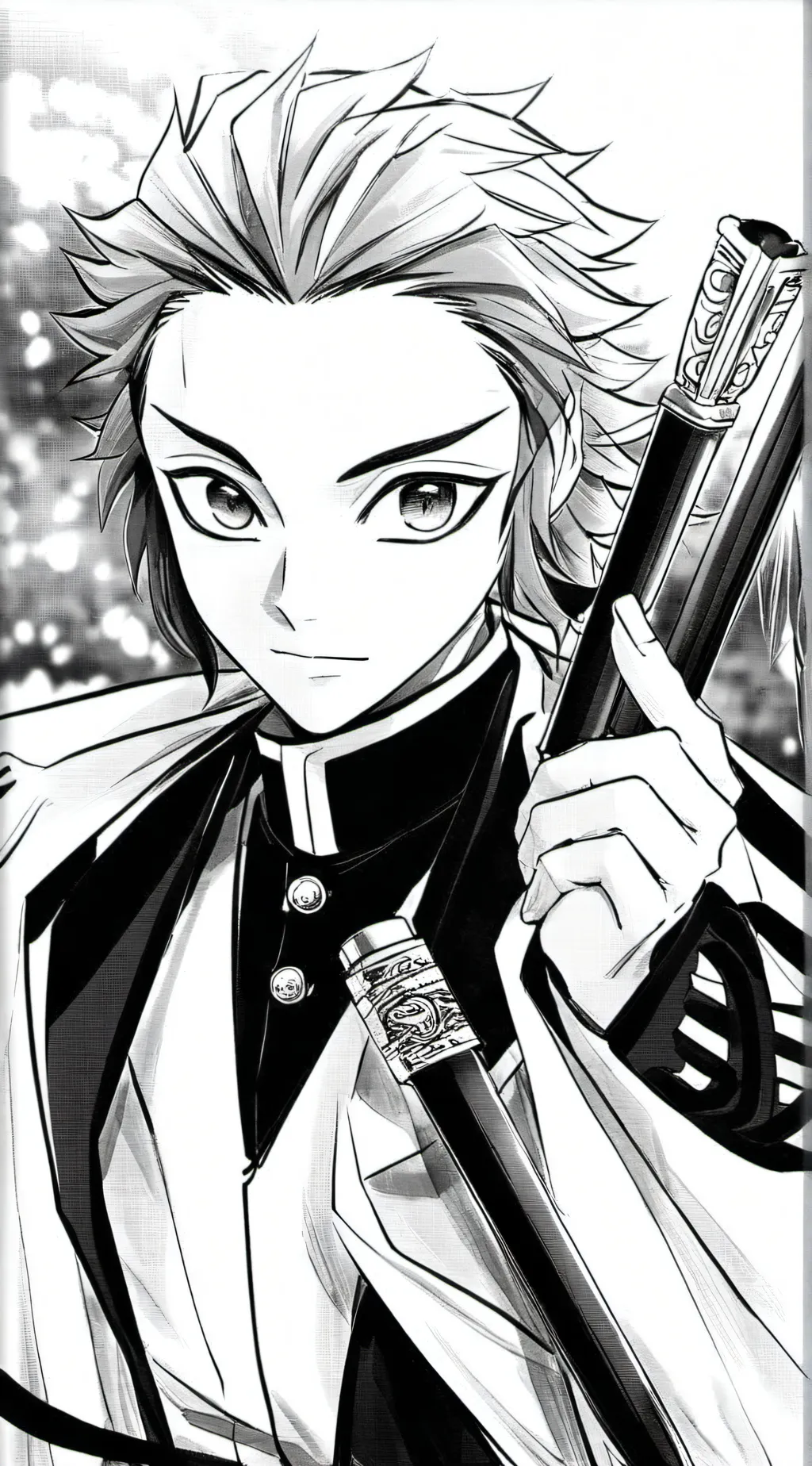 ai character: demon slayer  background