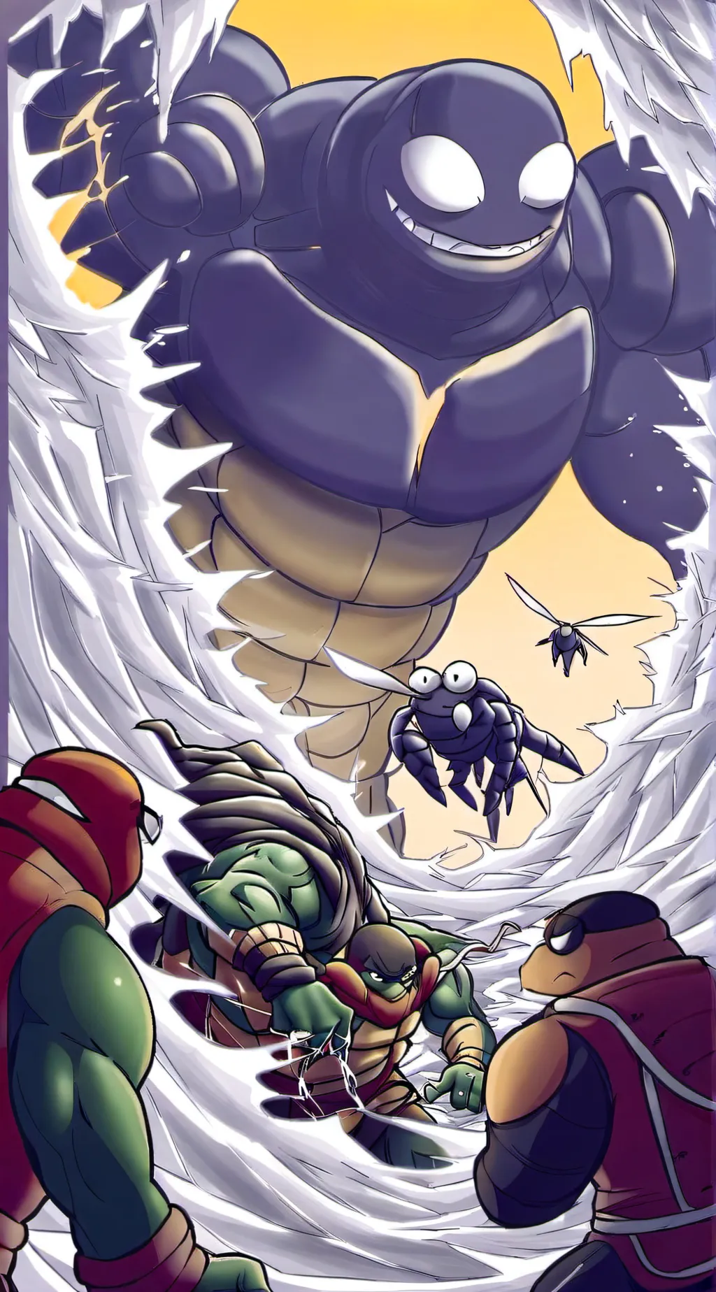 ai character: Tmnt mutant mayhem background