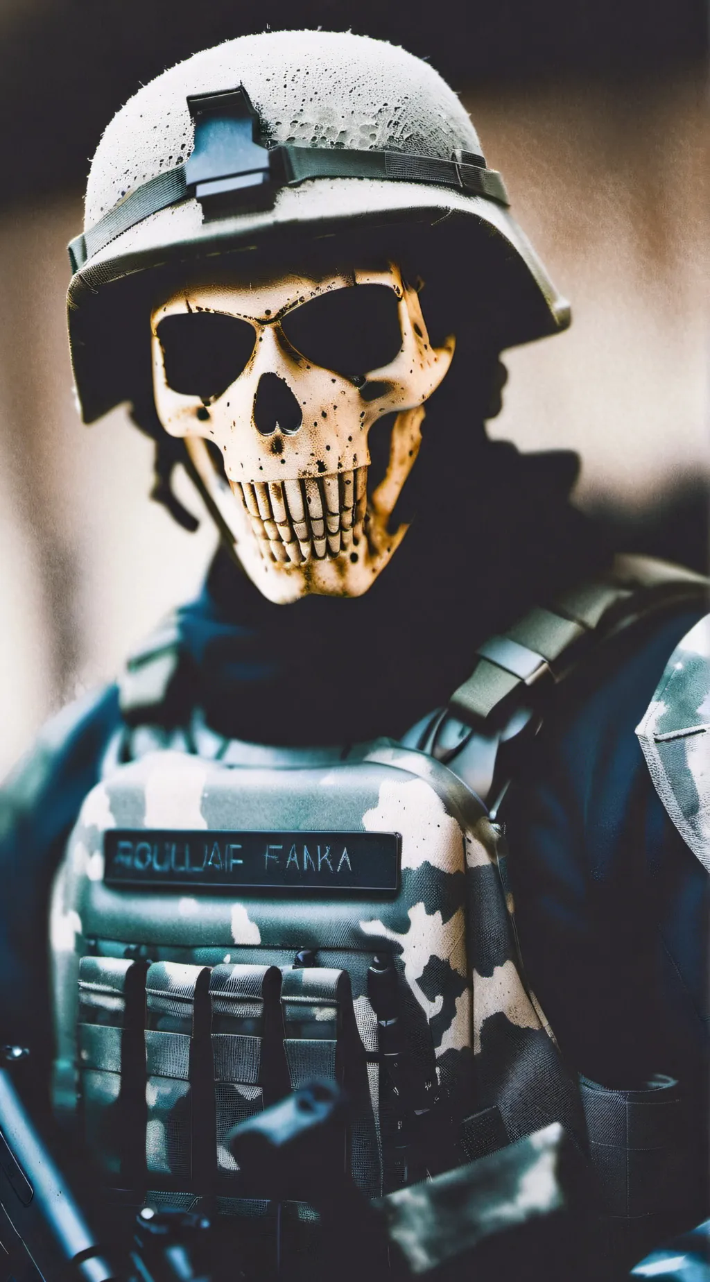 ai character: ghost background