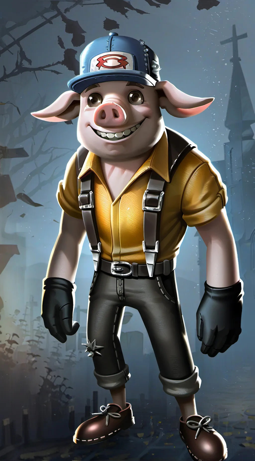 ai character: Uncle Samsonite background