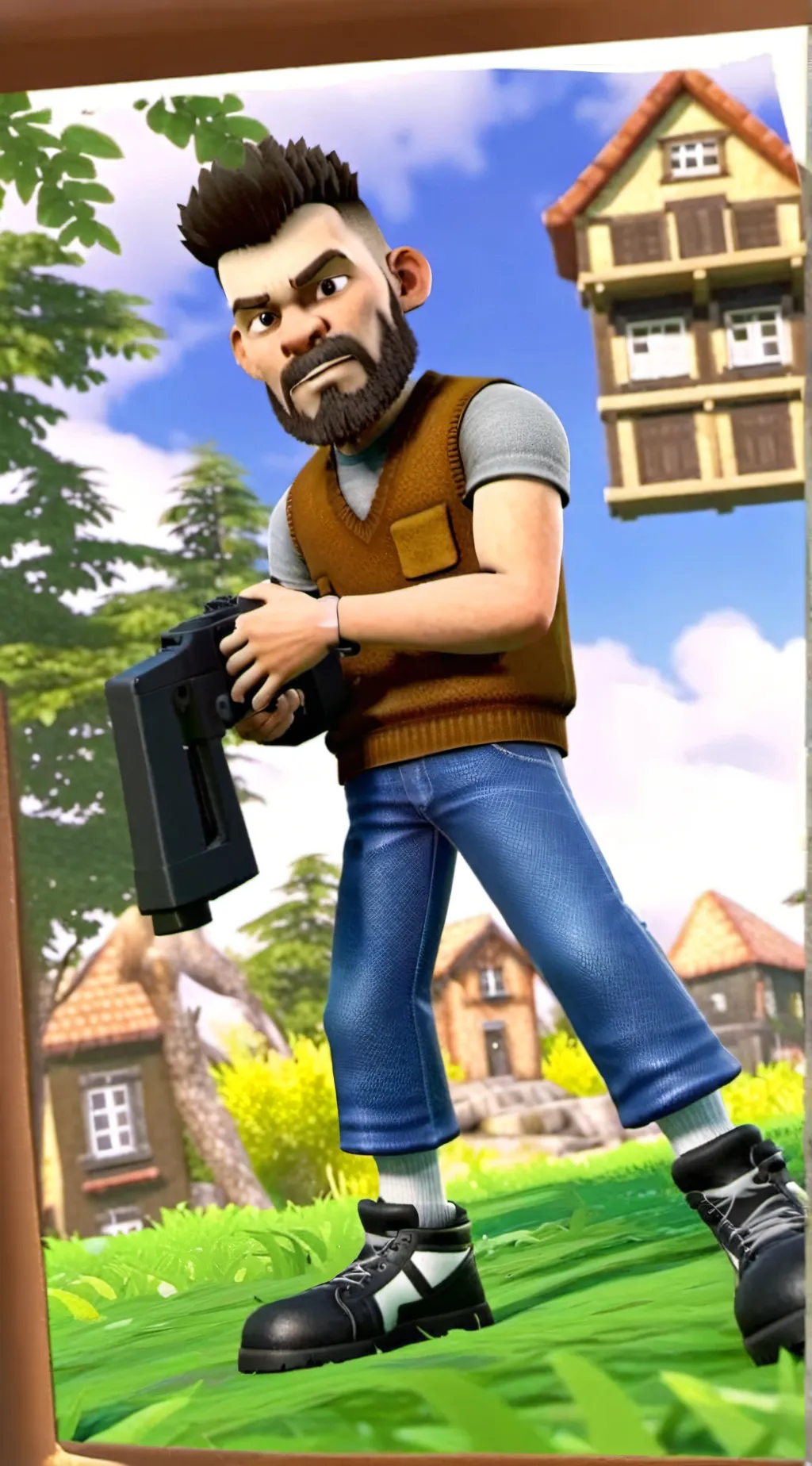 ai character: next door Neighbor background