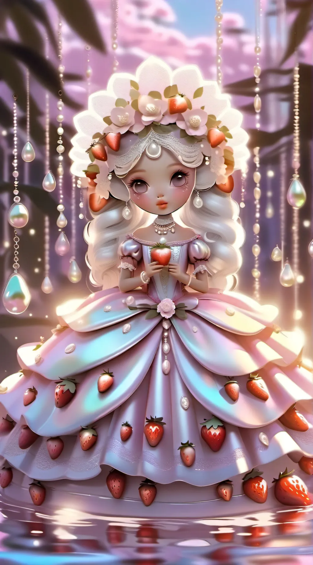 ai character: strawberry melanie background