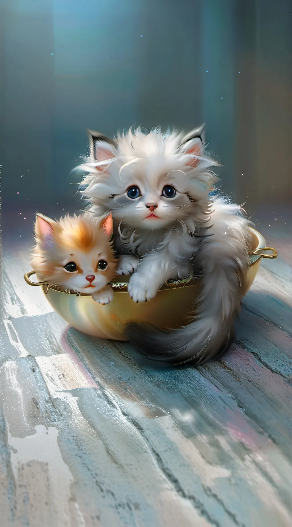 ai character: Two kittens background