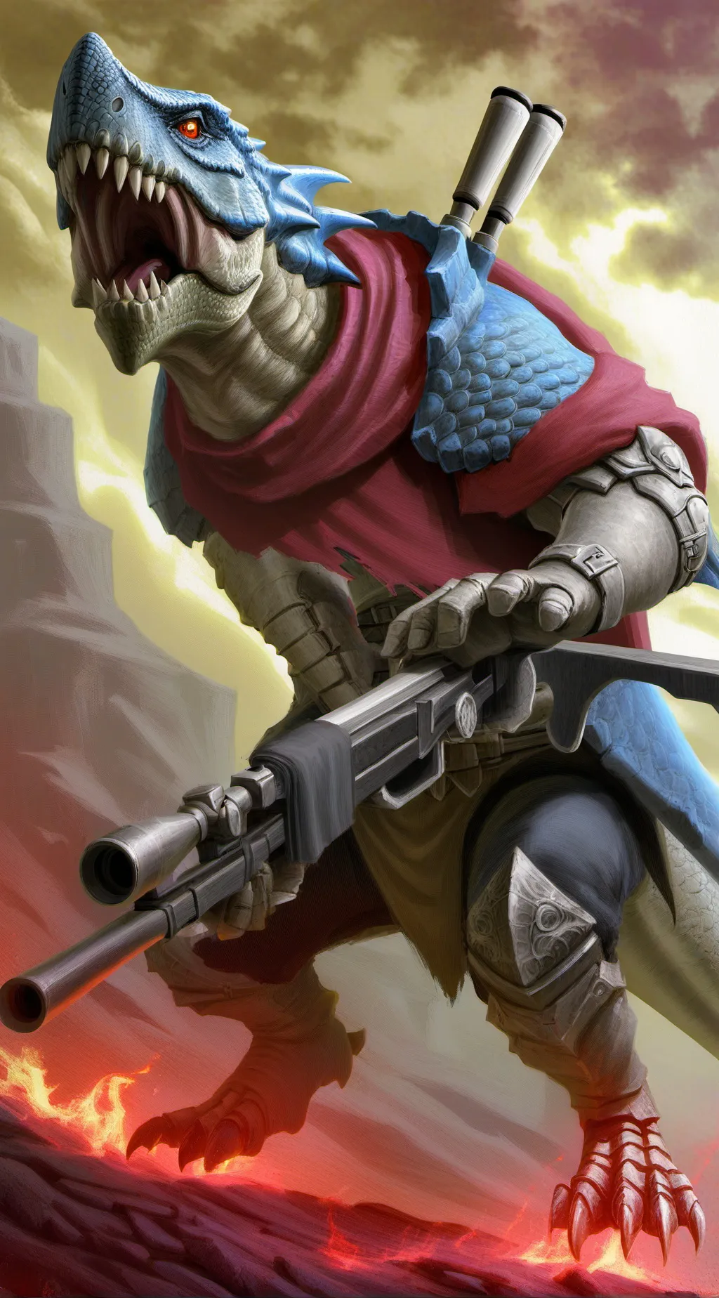 ai character: Dino war background