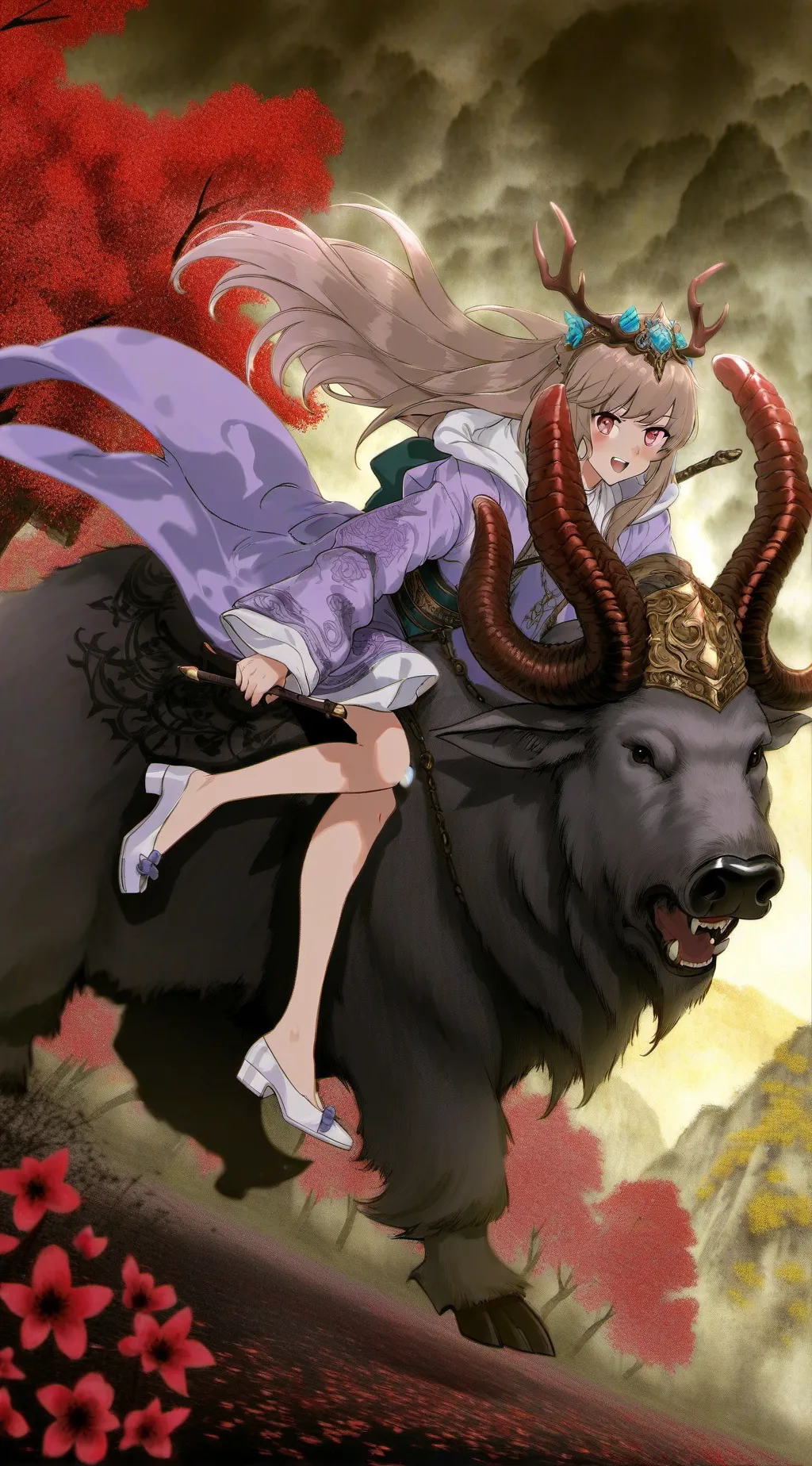 ai character: shortqueen background