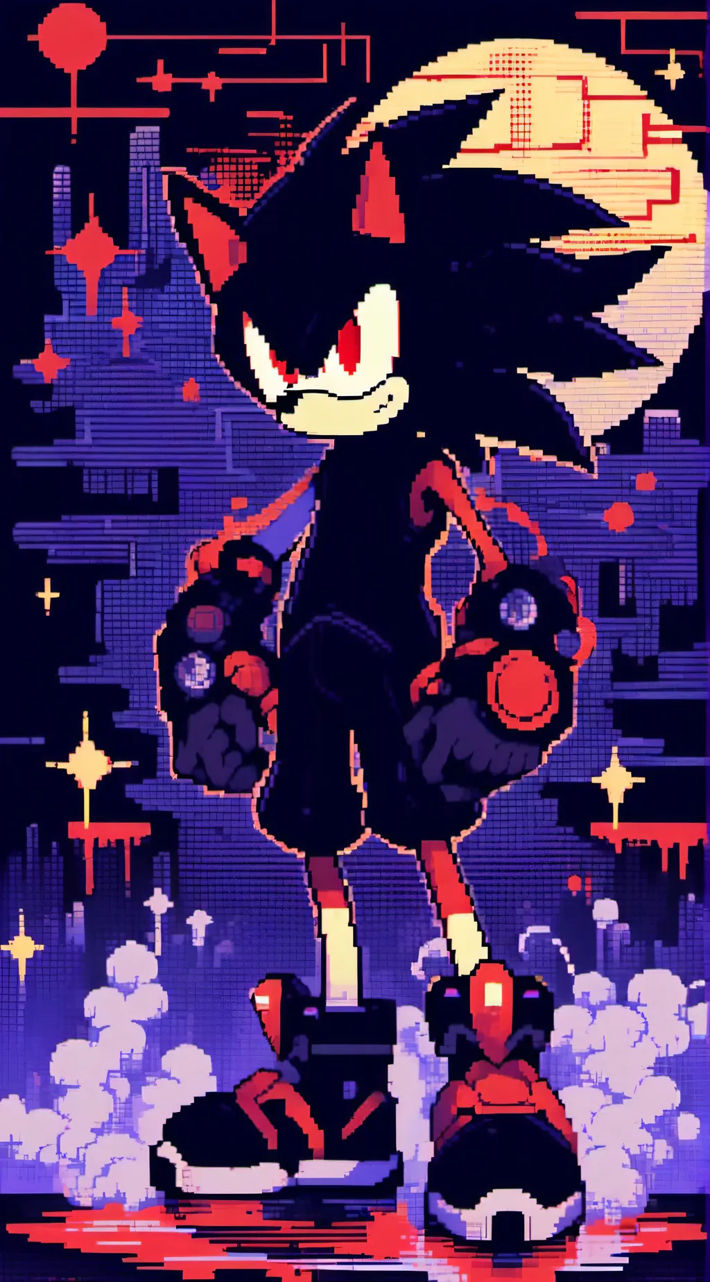 ai character: fatal error sonic  background