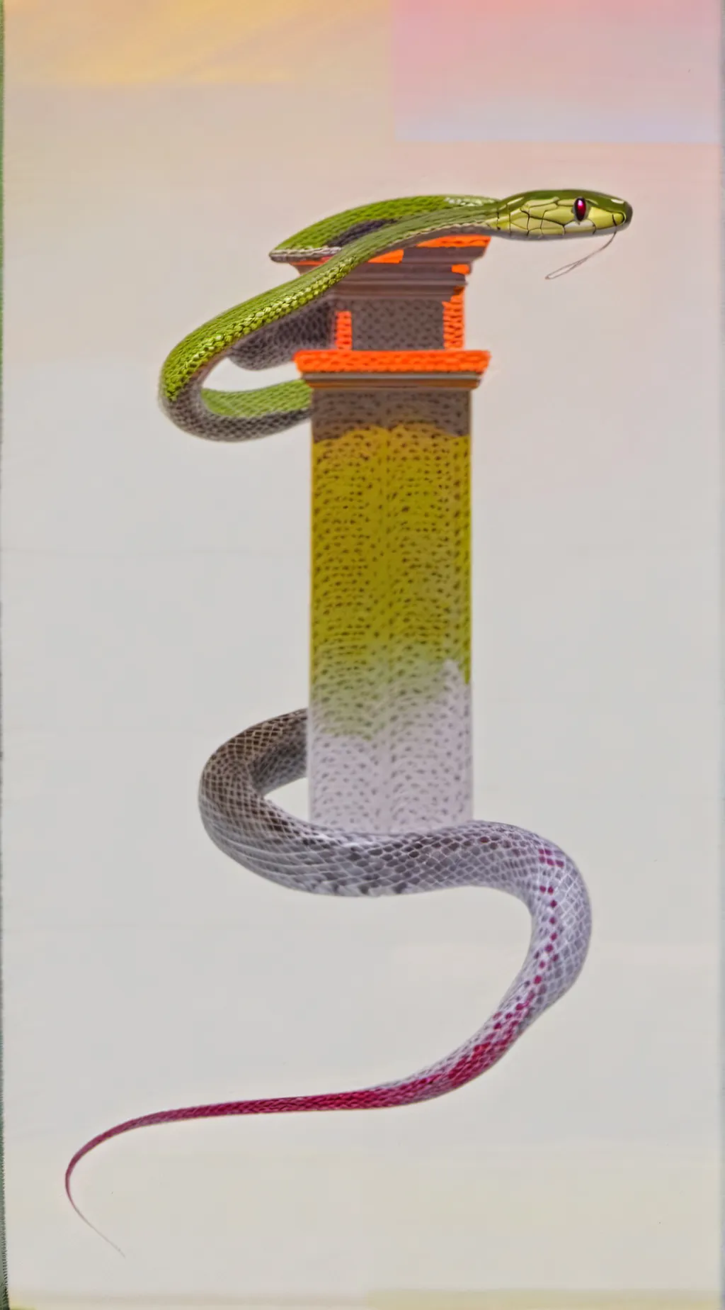 ai character: snek. background