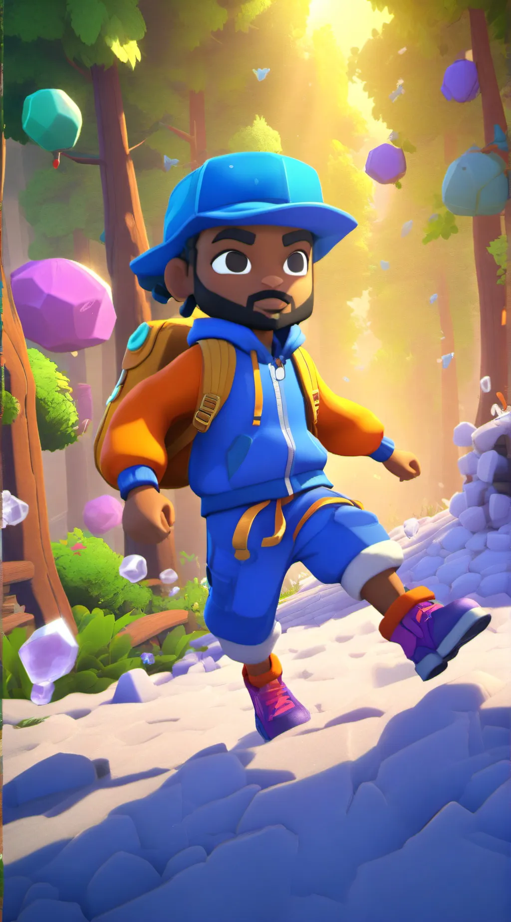 ai character: Blue 1 background