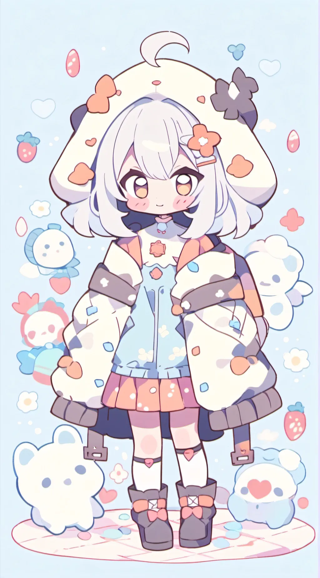 ai character: pretty blood background
