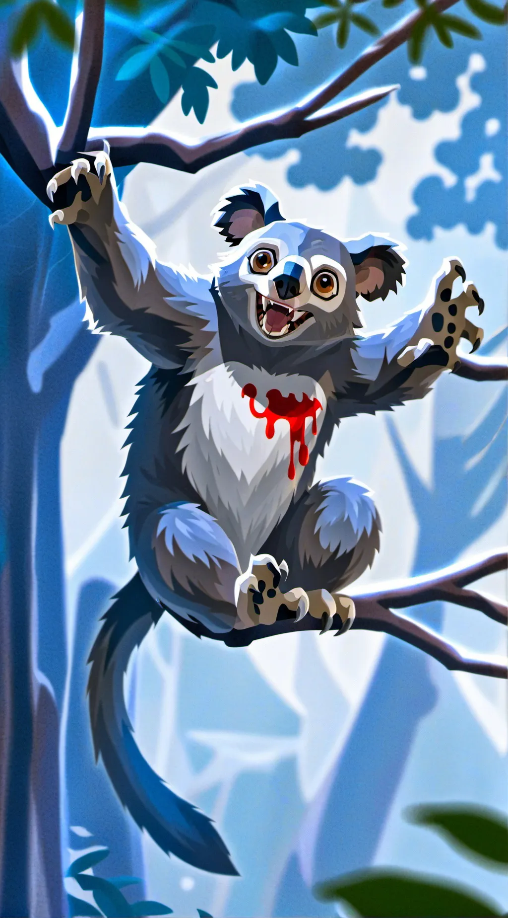 ai character: A DROP BEAR ATTACK background