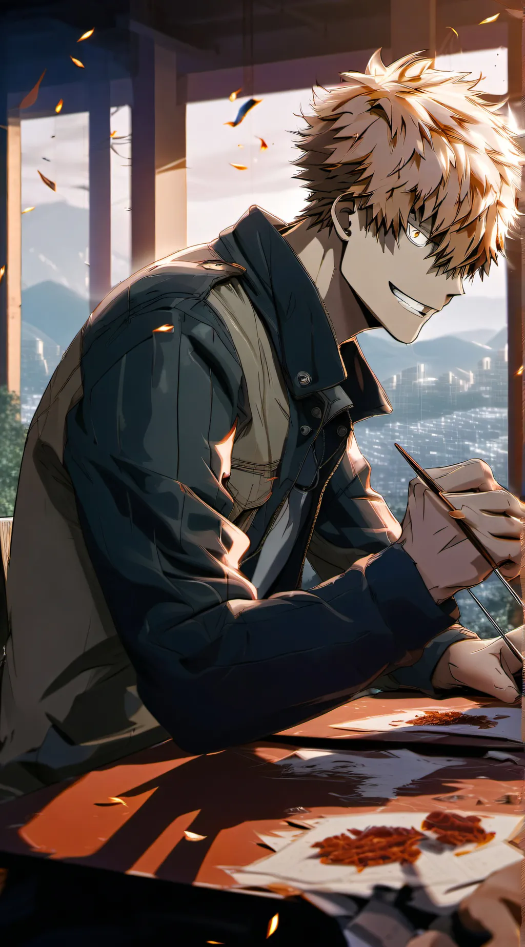 ai character: Bakugo(dance) background