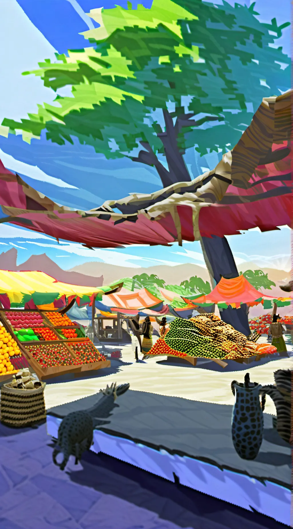 ai character: Sunset Savanna background
