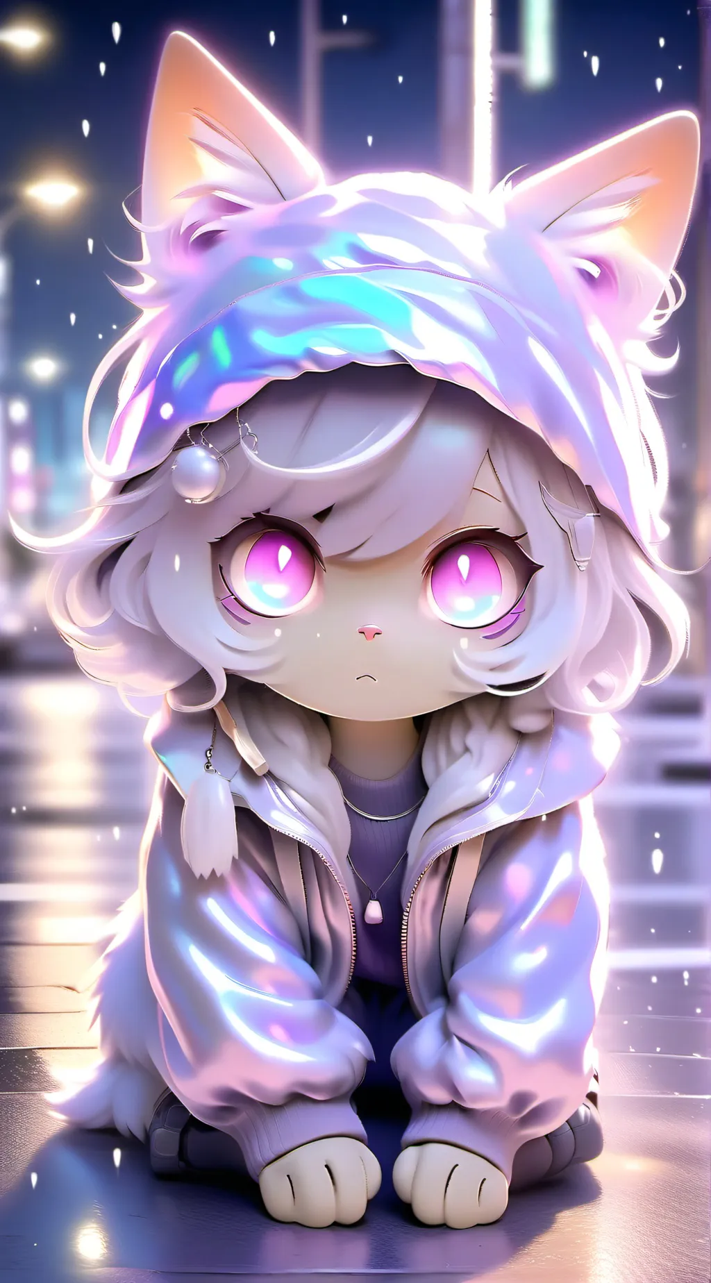 ai character: Lunapaws background