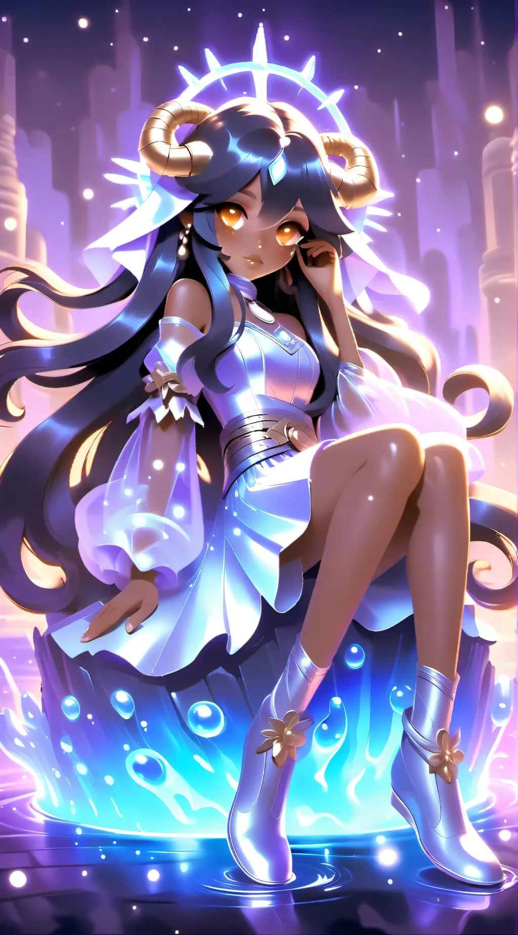 ai character: Puppy witty girl  background