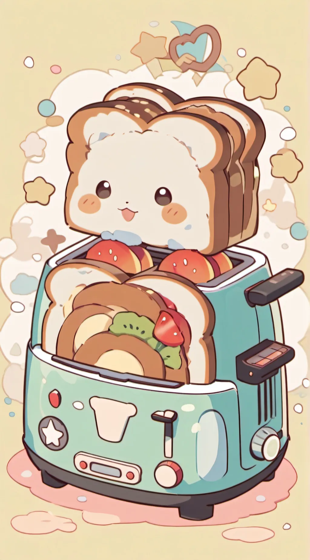 ai character: Magic toaster background