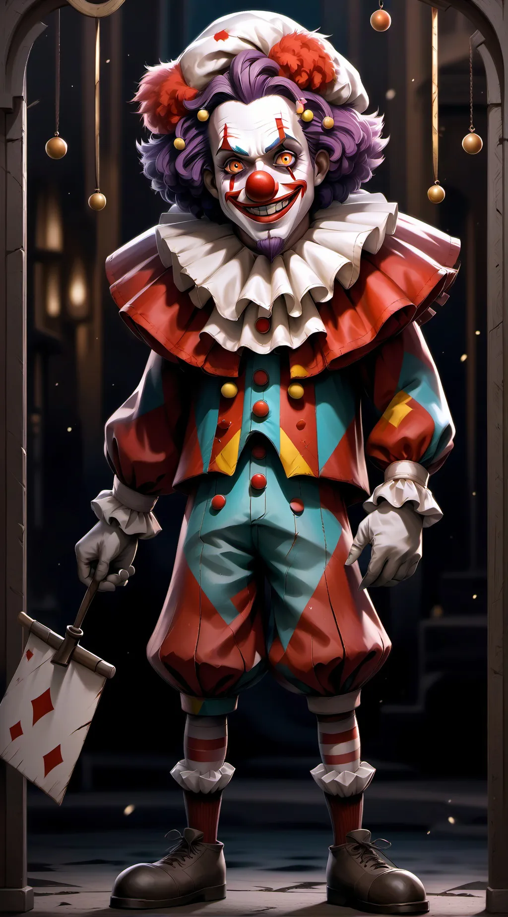 ai character: Clown background