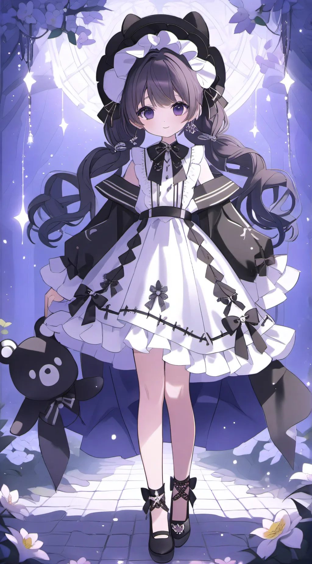 ai character: black background