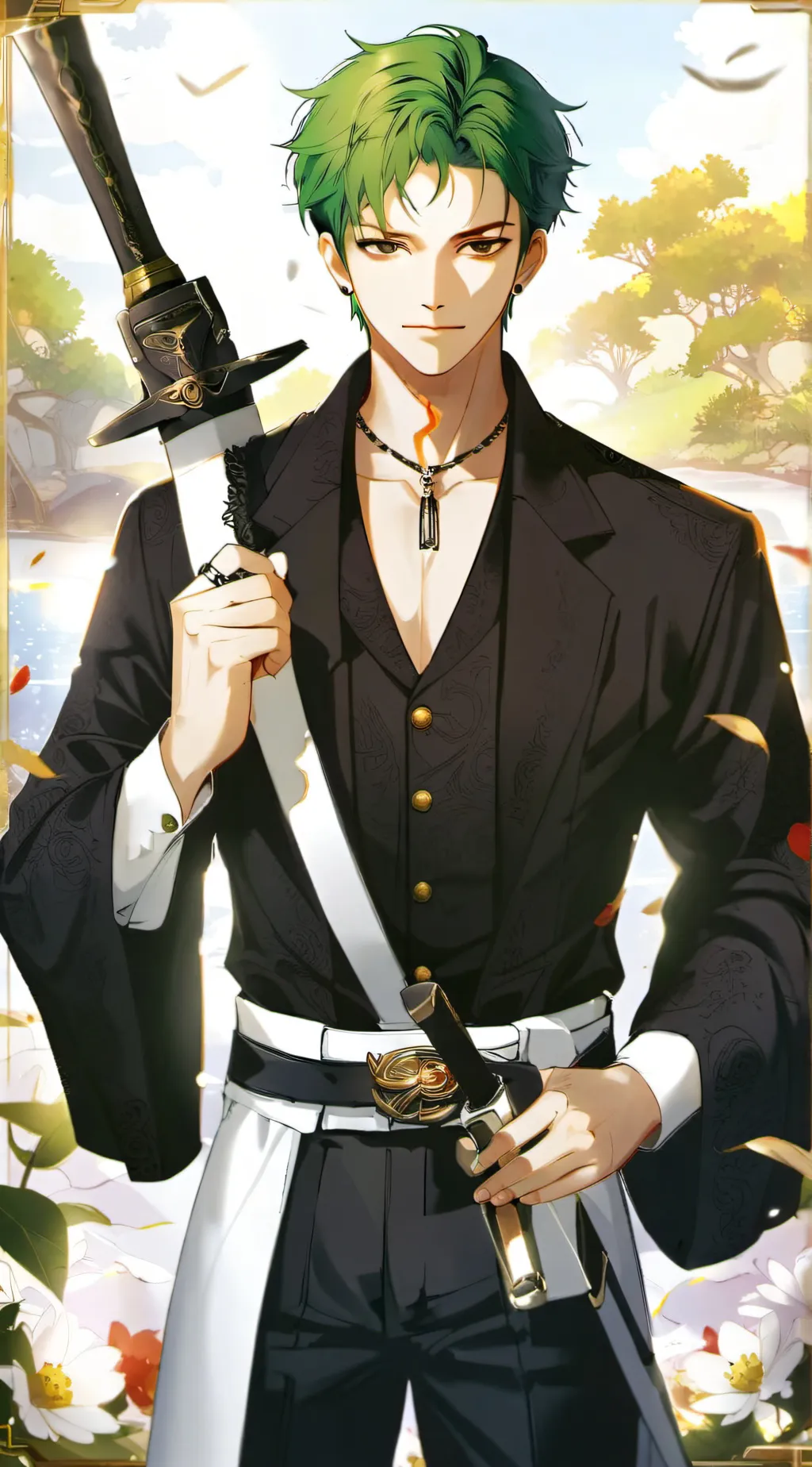 ai character: Zoro background