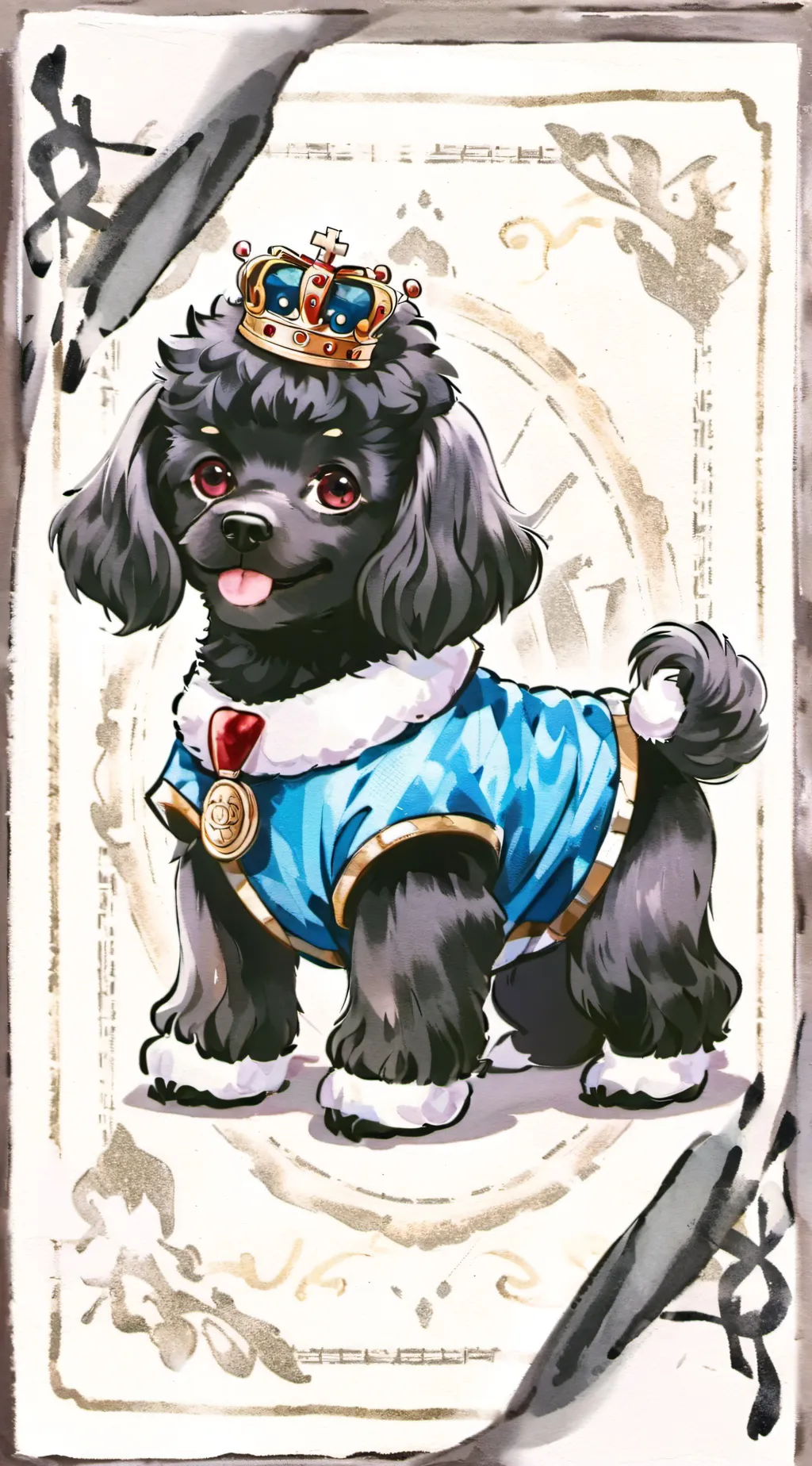 ai character: Rogue the poodle background