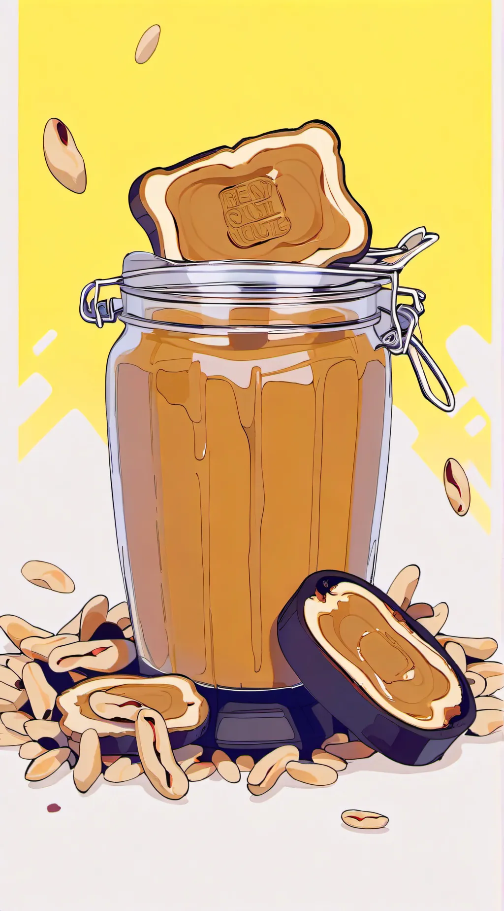 ai character: Peanut butter background