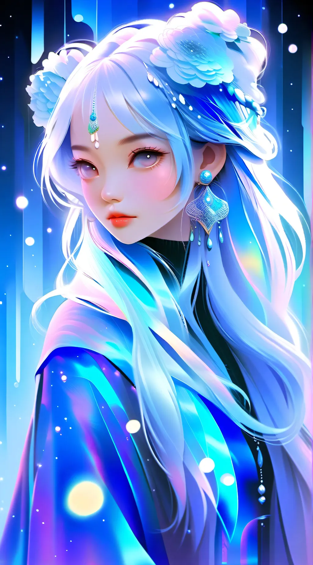 ai character: mermad phoebe background