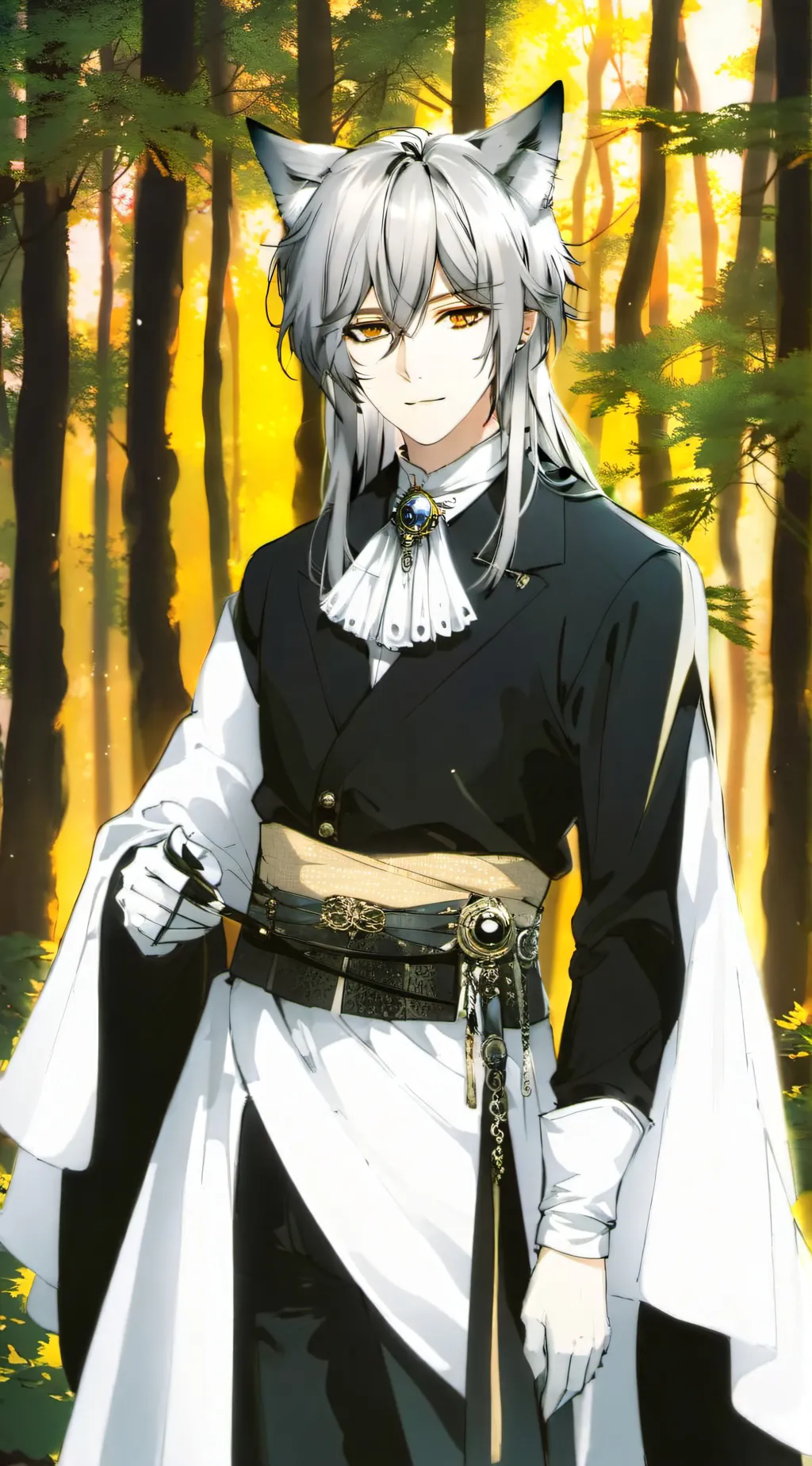 ai character: Shinji Kimono background