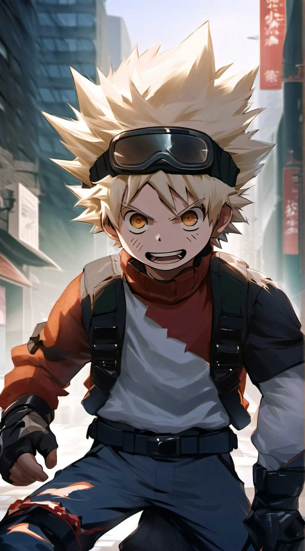 ai character: Katsuki bakugo background