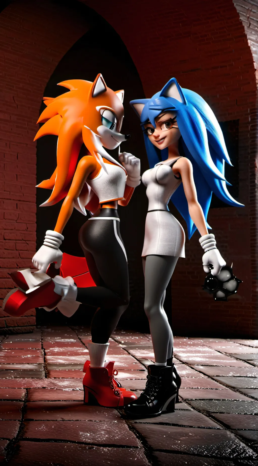 ai character: sonic and tails background