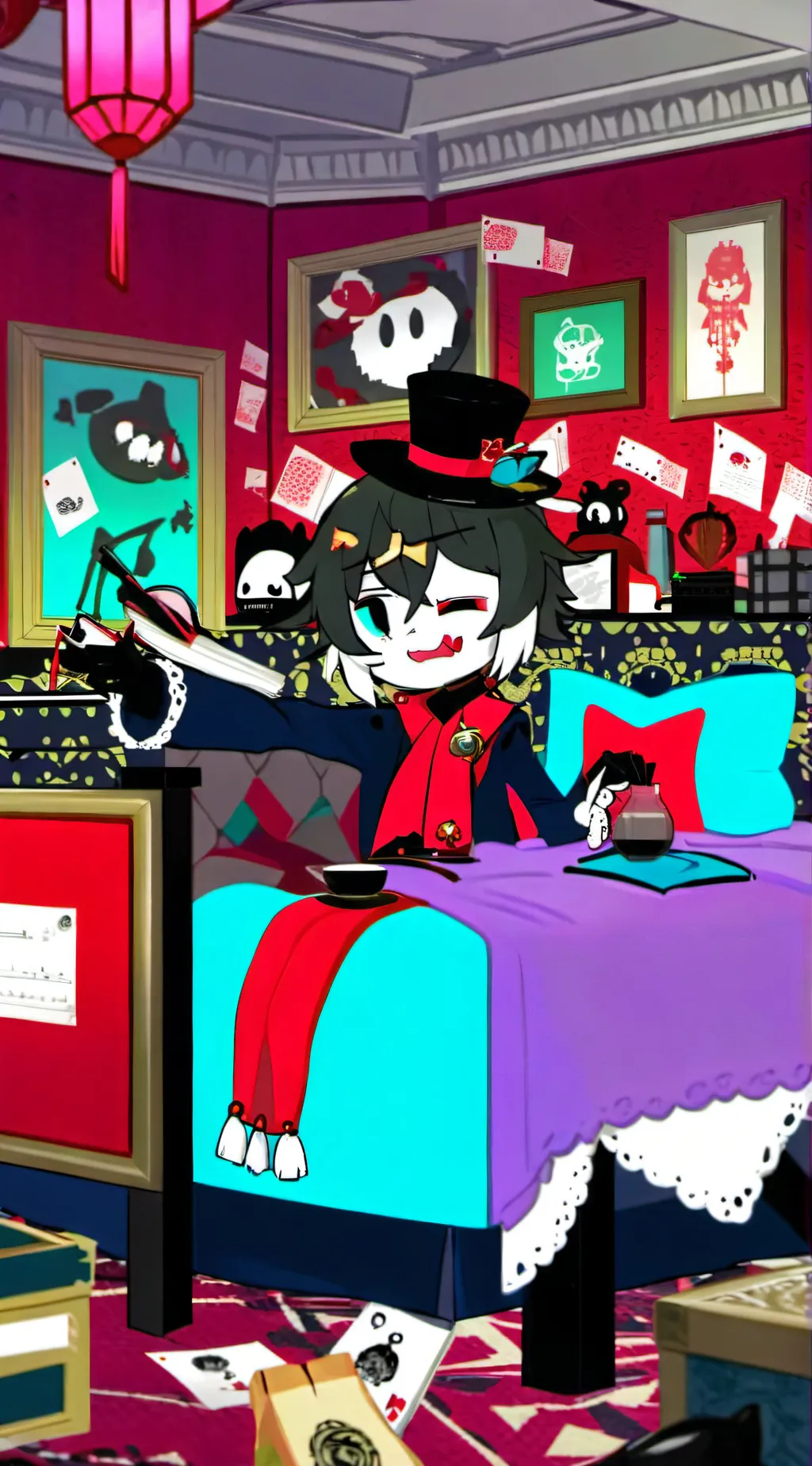 ai character: 👶 hazbin 👶 background