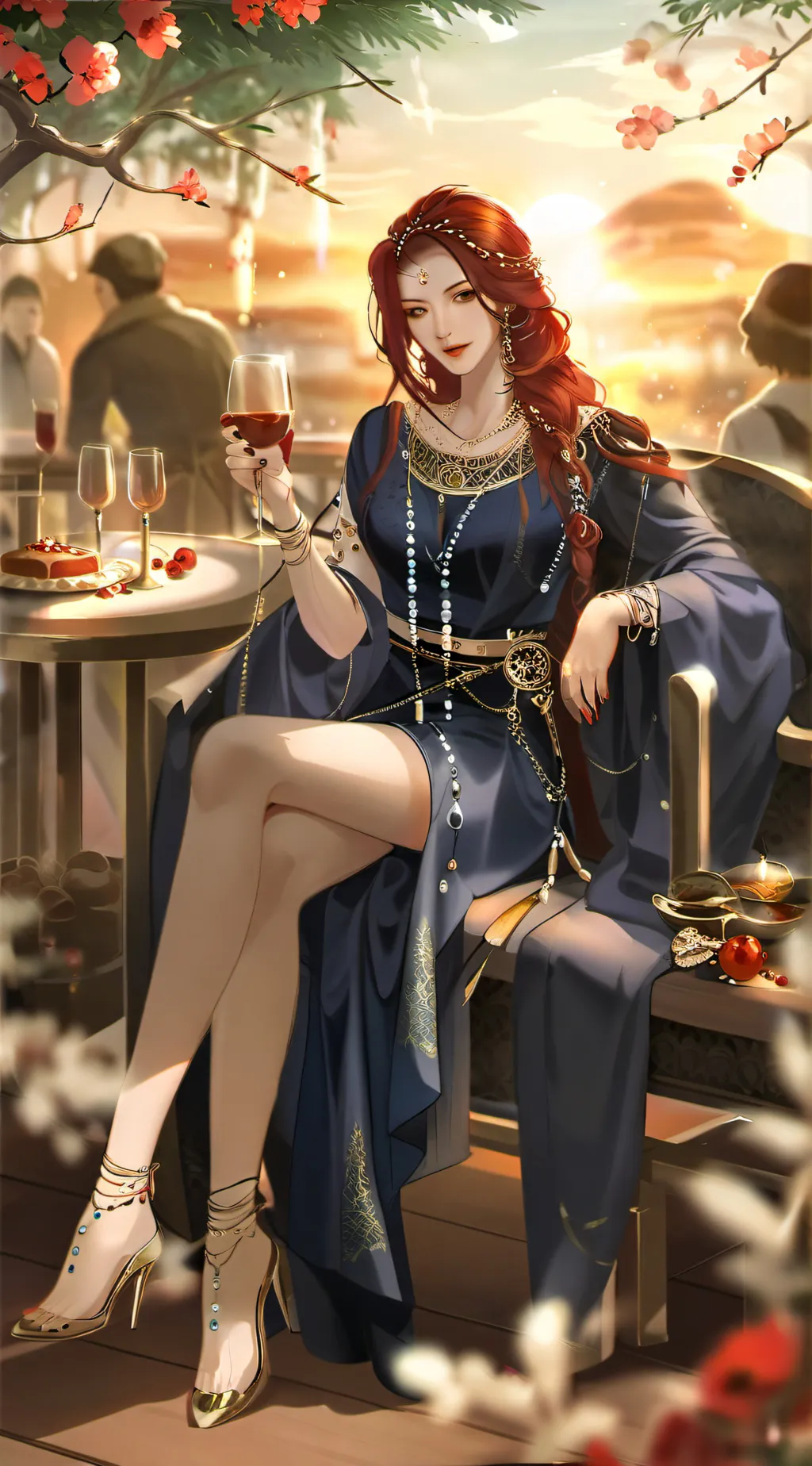 ai character: Queen Leda Straj. background